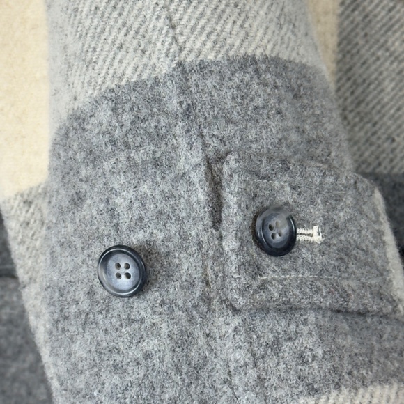 A0094 Vintage Ralph Lauren Wool Duffle Coat: Plaid Checkered Overcoat, Size M - Picture 5 of 8